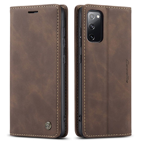 Funda de Cuero Cartera con Soporte Carcasa C01S para Samsung Galaxy S20 FE 4G Marron