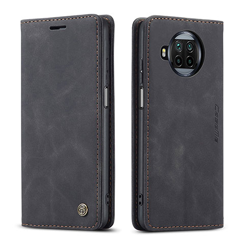 Funda de Cuero Cartera con Soporte Carcasa C01S para Xiaomi Mi 10i 5G Negro