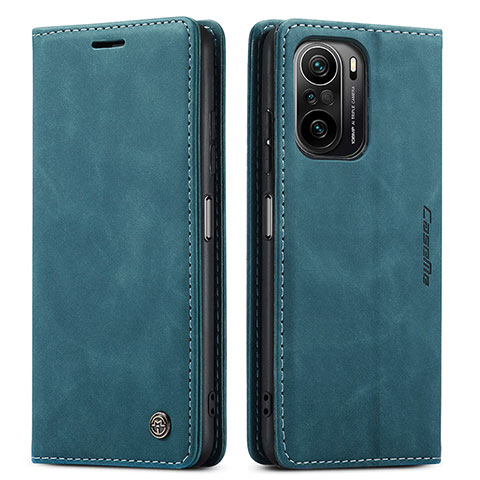 Funda de Cuero Cartera con Soporte Carcasa C01S para Xiaomi Poco F3 5G Azul