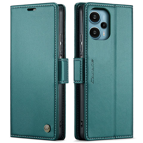 Funda de Cuero Cartera con Soporte Carcasa C01S para Xiaomi Poco F5 5G Verde