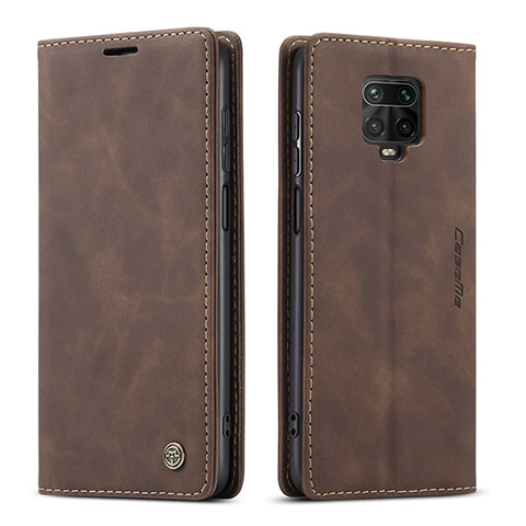 Funda de Cuero Cartera con Soporte Carcasa C01S para Xiaomi Poco M2 Pro Marron