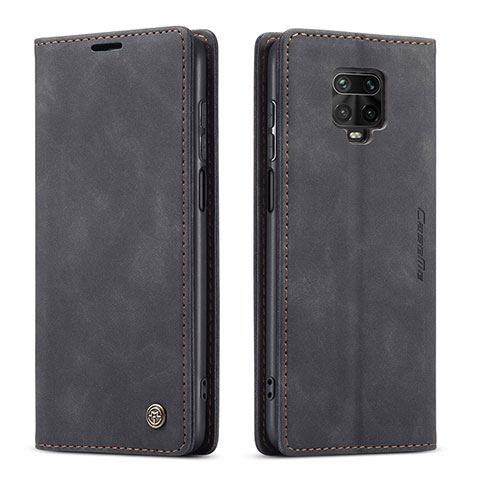 Funda de Cuero Cartera con Soporte Carcasa C01S para Xiaomi Poco M2 Pro Negro