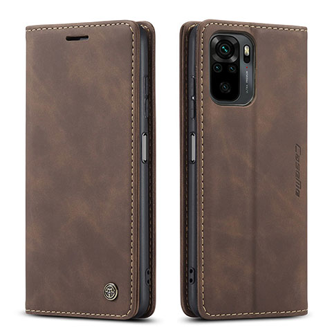 Funda de Cuero Cartera con Soporte Carcasa C01S para Xiaomi Poco M5S Marron