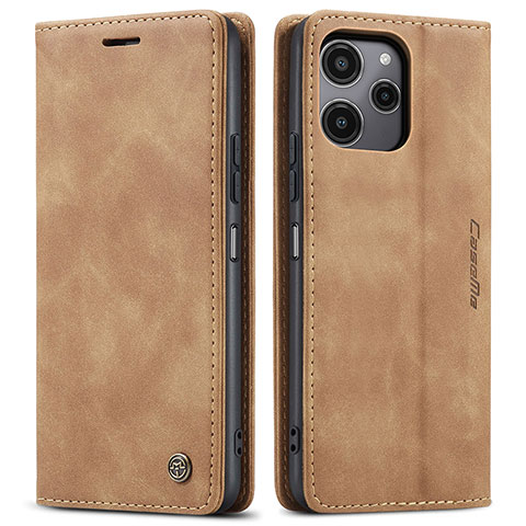 Funda de Cuero Cartera con Soporte Carcasa C01S para Xiaomi Poco M6 Pro 5G Marron Claro