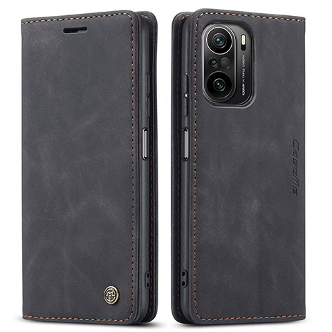 Funda de Cuero Cartera con Soporte Carcasa C01S para Xiaomi Redmi K40 Pro 5G Negro