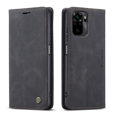 Funda de Cuero Cartera con Soporte Carcasa C01S para Xiaomi Redmi Note 10 4G Negro