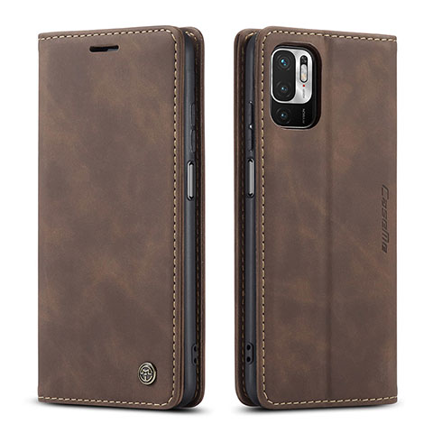 Funda de Cuero Cartera con Soporte Carcasa C01S para Xiaomi Redmi Note 10 5G Marron