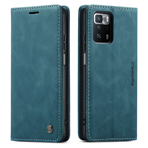 Funda de Cuero Cartera con Soporte Carcasa C01S para Xiaomi Redmi Note 10 Pro 5G Azul