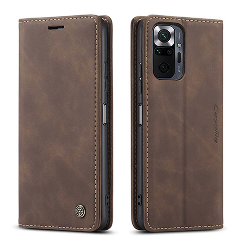 Funda de Cuero Cartera con Soporte Carcasa C01S para Xiaomi Redmi Note 10 Pro Max Marron