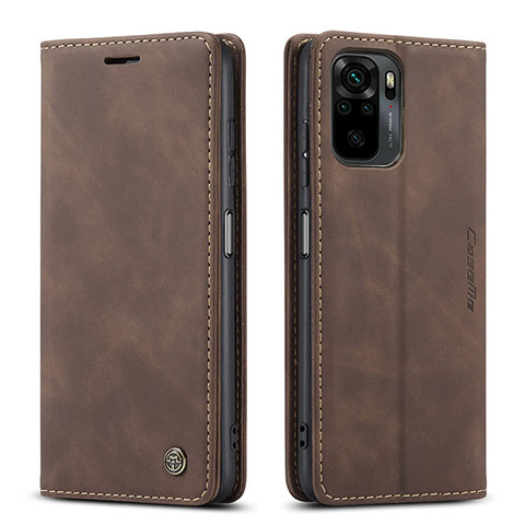 Funda de Cuero Cartera con Soporte Carcasa C01S para Xiaomi Redmi Note 10S 4G Marron