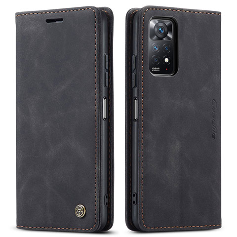 Funda de Cuero Cartera con Soporte Carcasa C01S para Xiaomi Redmi Note 11 Pro 5G Negro