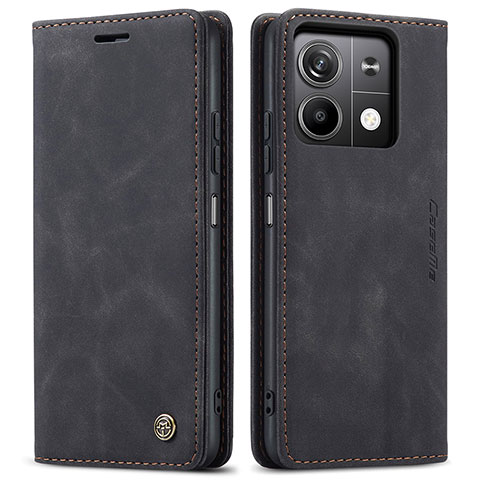 Funda de Cuero Cartera con Soporte Carcasa C01S para Xiaomi Redmi Note 13 5G Negro