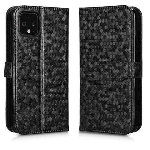 Funda de Cuero Cartera con Soporte Carcasa C01X para Google Pixel 4 XL Negro