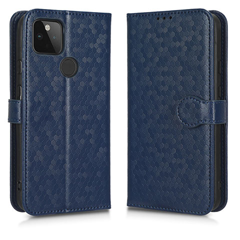 Funda de Cuero Cartera con Soporte Carcasa C01X para Google Pixel 5a 5G Azul