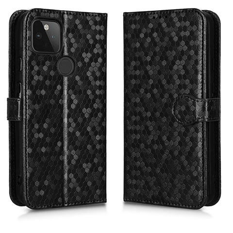 Funda de Cuero Cartera con Soporte Carcasa C01X para Google Pixel 5a 5G Negro