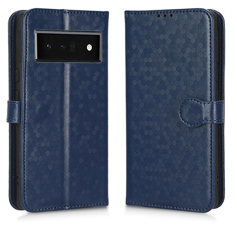 Funda de Cuero Cartera con Soporte Carcasa C01X para Google Pixel 6 Pro 5G Azul