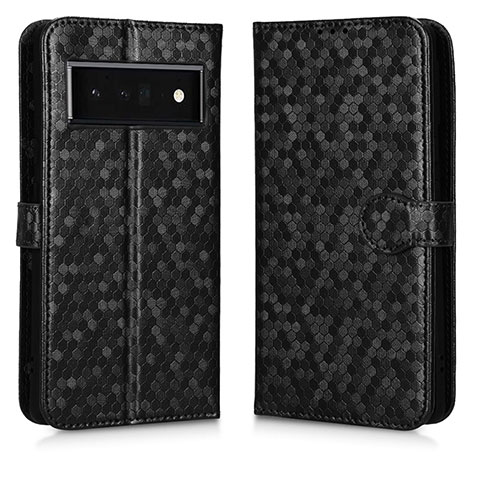 Funda de Cuero Cartera con Soporte Carcasa C01X para Google Pixel 6 Pro 5G Negro