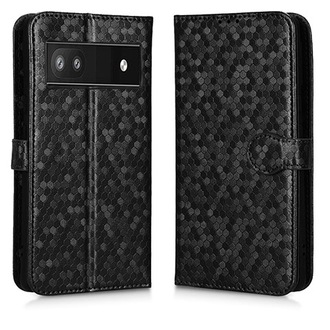 Funda de Cuero Cartera con Soporte Carcasa C01X para Google Pixel 6a 5G Negro