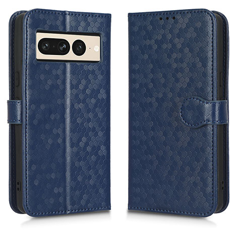 Funda de Cuero Cartera con Soporte Carcasa C01X para Google Pixel 7 Pro 5G Azul