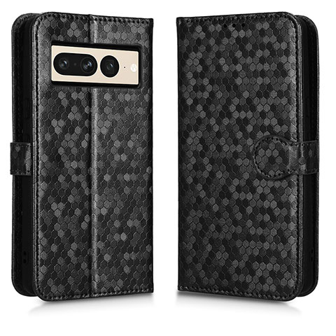 Funda de Cuero Cartera con Soporte Carcasa C01X para Google Pixel 7 Pro 5G Negro