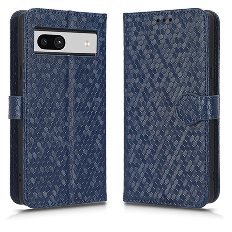 Funda de Cuero Cartera con Soporte Carcasa C01X para Google Pixel 7a 5G Azul