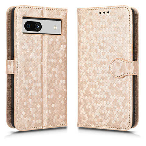 Funda de Cuero Cartera con Soporte Carcasa C01X para Google Pixel 7a 5G Oro