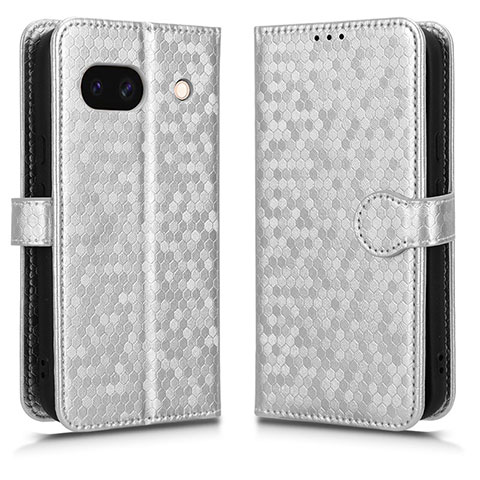 Funda de Cuero Cartera con Soporte Carcasa C01X para Google Pixel 8a 5G Plata