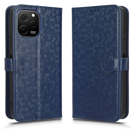 Funda de Cuero Cartera con Soporte Carcasa C01X para Huawei Enjoy 50z Azul