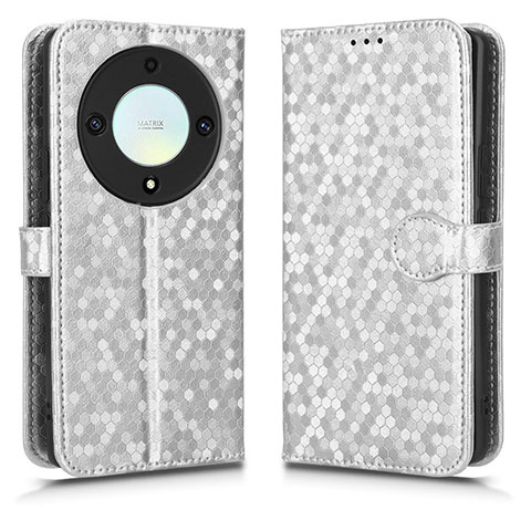 Funda de Cuero Cartera con Soporte Carcasa C01X para Huawei Honor Magic5 Lite 5G Plata