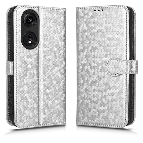 Funda de Cuero Cartera con Soporte Carcasa C01X para Huawei Honor X5 Plus Plata