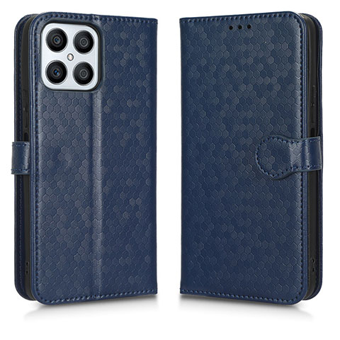 Funda de Cuero Cartera con Soporte Carcasa C01X para Huawei Honor X8 4G Azul