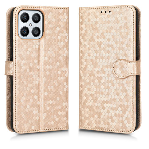 Funda de Cuero Cartera con Soporte Carcasa C01X para Huawei Honor X8 4G Oro