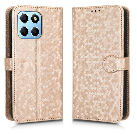 Funda de Cuero Cartera con Soporte Carcasa C01X para Huawei Honor X8 5G Oro