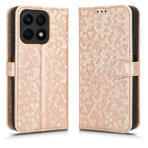 Funda de Cuero Cartera con Soporte Carcasa C01X para Huawei Honor X8a 4G Oro