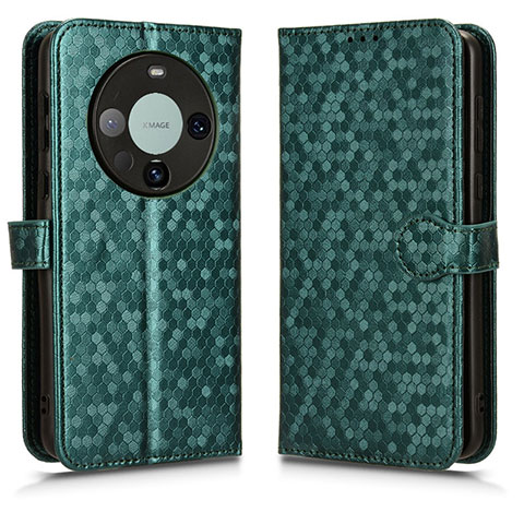 Funda de Cuero Cartera con Soporte Carcasa C01X para Huawei Mate 60 Verde