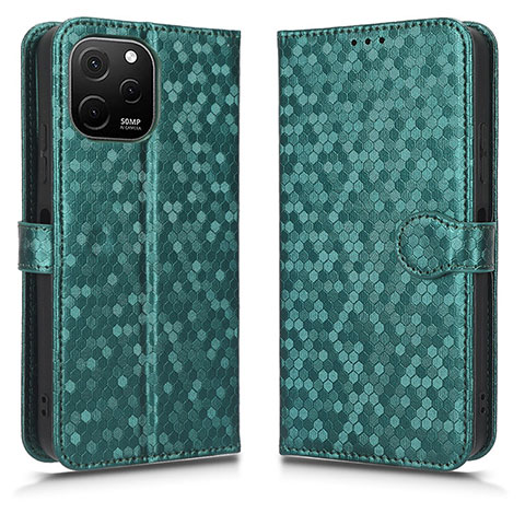 Funda de Cuero Cartera con Soporte Carcasa C01X para Huawei Nova Y61 Verde