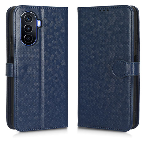 Funda de Cuero Cartera con Soporte Carcasa C01X para Huawei Nova Y70 Plus Azul