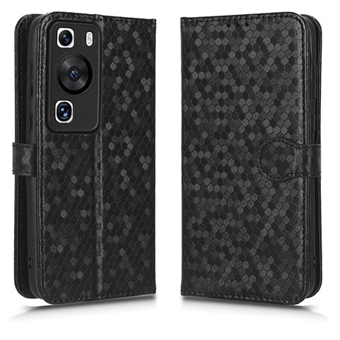 Funda de Cuero Cartera con Soporte Carcasa C01X para Huawei P60 Pro Negro