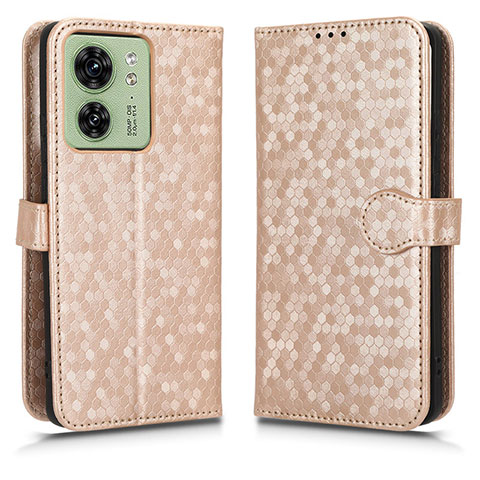 Funda de Cuero Cartera con Soporte Carcasa C01X para Motorola Moto Edge (2023) 5G Oro