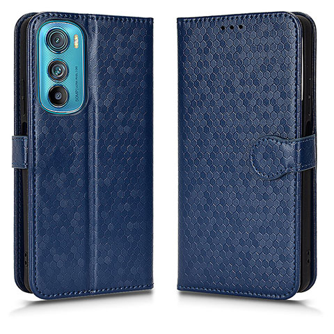 Funda de Cuero Cartera con Soporte Carcasa C01X para Motorola Moto Edge 30 5G Azul