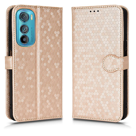 Funda de Cuero Cartera con Soporte Carcasa C01X para Motorola Moto Edge 30 5G Oro