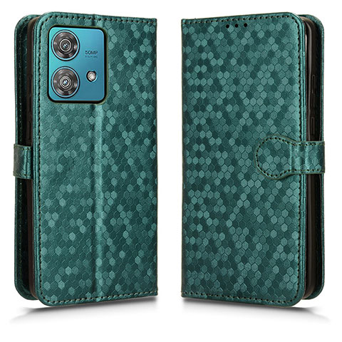 Funda de Cuero Cartera con Soporte Carcasa C01X para Motorola Moto Edge 40 Neo 5G Verde