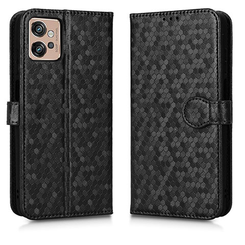 Funda de Cuero Cartera con Soporte Carcasa C01X para Motorola Moto G32 Negro