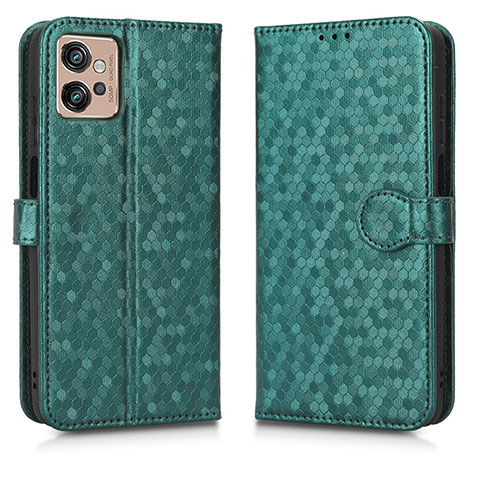 Funda de Cuero Cartera con Soporte Carcasa C01X para Motorola Moto G32 Verde