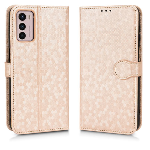 Funda de Cuero Cartera con Soporte Carcasa C01X para Motorola Moto G42 Oro