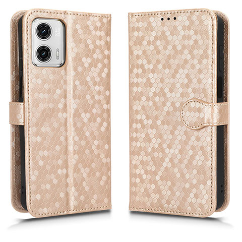 Funda de Cuero Cartera con Soporte Carcasa C01X para Motorola Moto G53 5G Oro