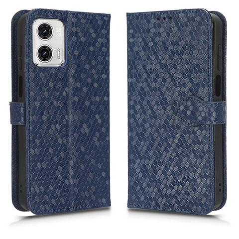 Funda de Cuero Cartera con Soporte Carcasa C01X para Motorola Moto G53y 5G Azul