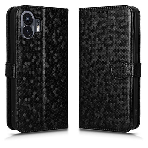 Funda de Cuero Cartera con Soporte Carcasa C01X para Nothing Phone 2 Negro