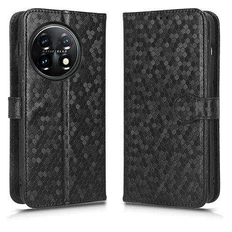 Funda de Cuero Cartera con Soporte Carcasa C01X para OnePlus 11 5G Negro