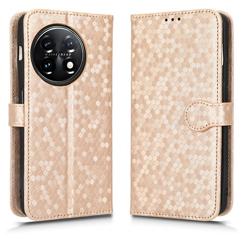 Funda de Cuero Cartera con Soporte Carcasa C01X para OnePlus Ace 2 5G Oro